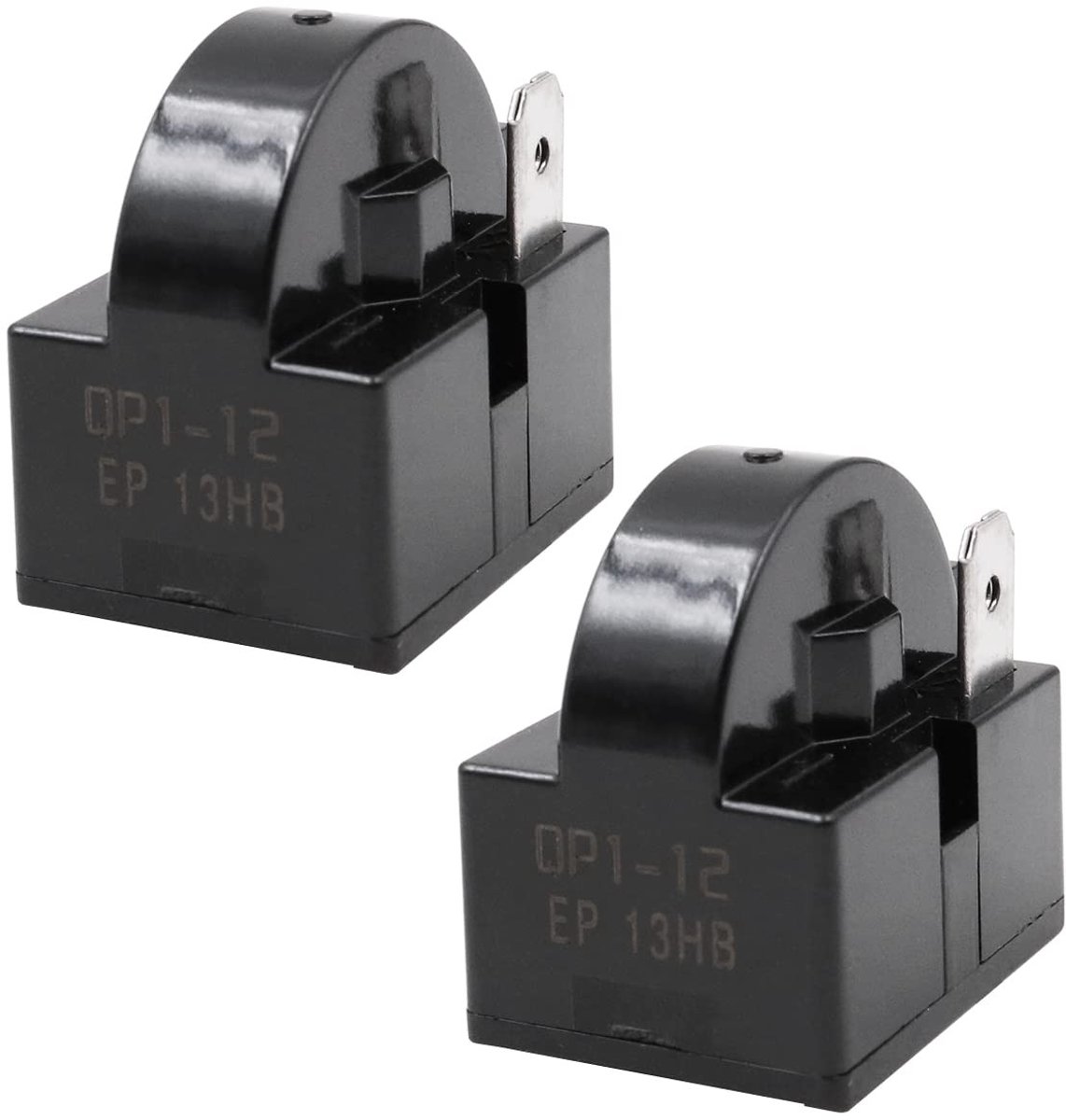 Dailygoods- PTC Starter 12 Ohm - 2 Stuks - Compressor Starter - Koelkast/Airconditioning - Geschikt voor Alle Merken - 32 x 22 x 28 mm - Compressor Relais