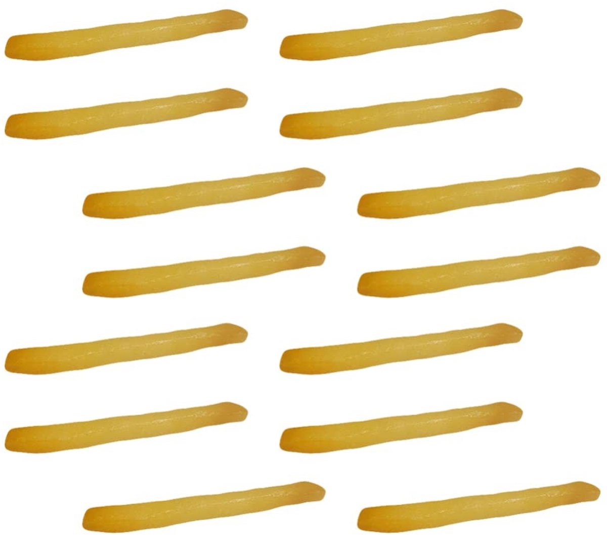 Dailygoods- Nep Friet 30 Stuks - Kunstmatige Voedsel - Fast Food Model - Decoratie Keuken - Speelgoed Rekwisiet - Duurzaam PVC