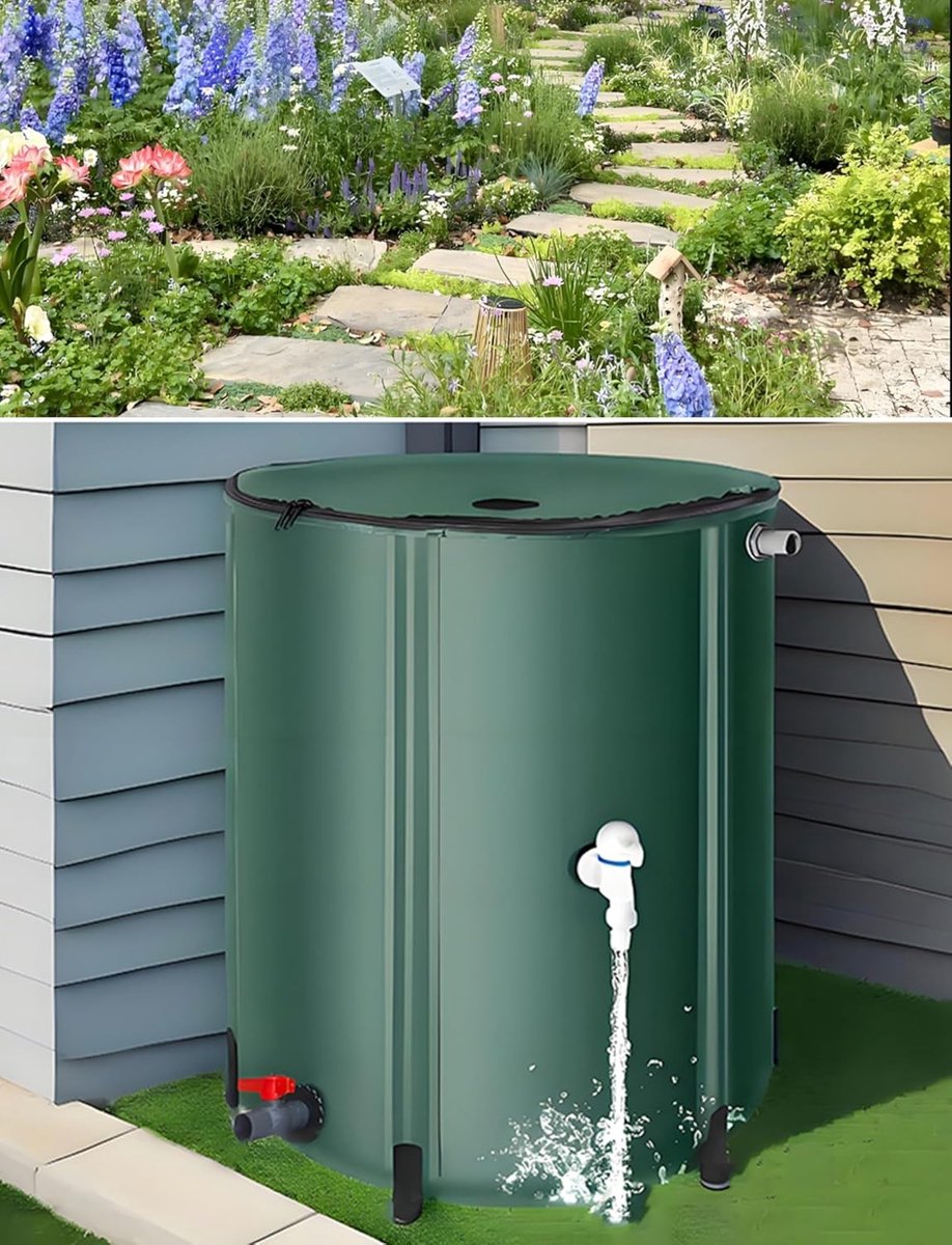 Opvouwbare Regenton - Water Opslag Vat - Tuin Water Geven - Inclusief Filterkraan - 50 Liter - Groen