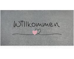 Dailygoods - AAZZKANG Grijze deurmat 120 x 45 cm voor buiten, toegangsdeur welkomstmat met duurzame, antislip rubberen onderkant, gemakkelijk te reinigen binnentapijten voor binnen