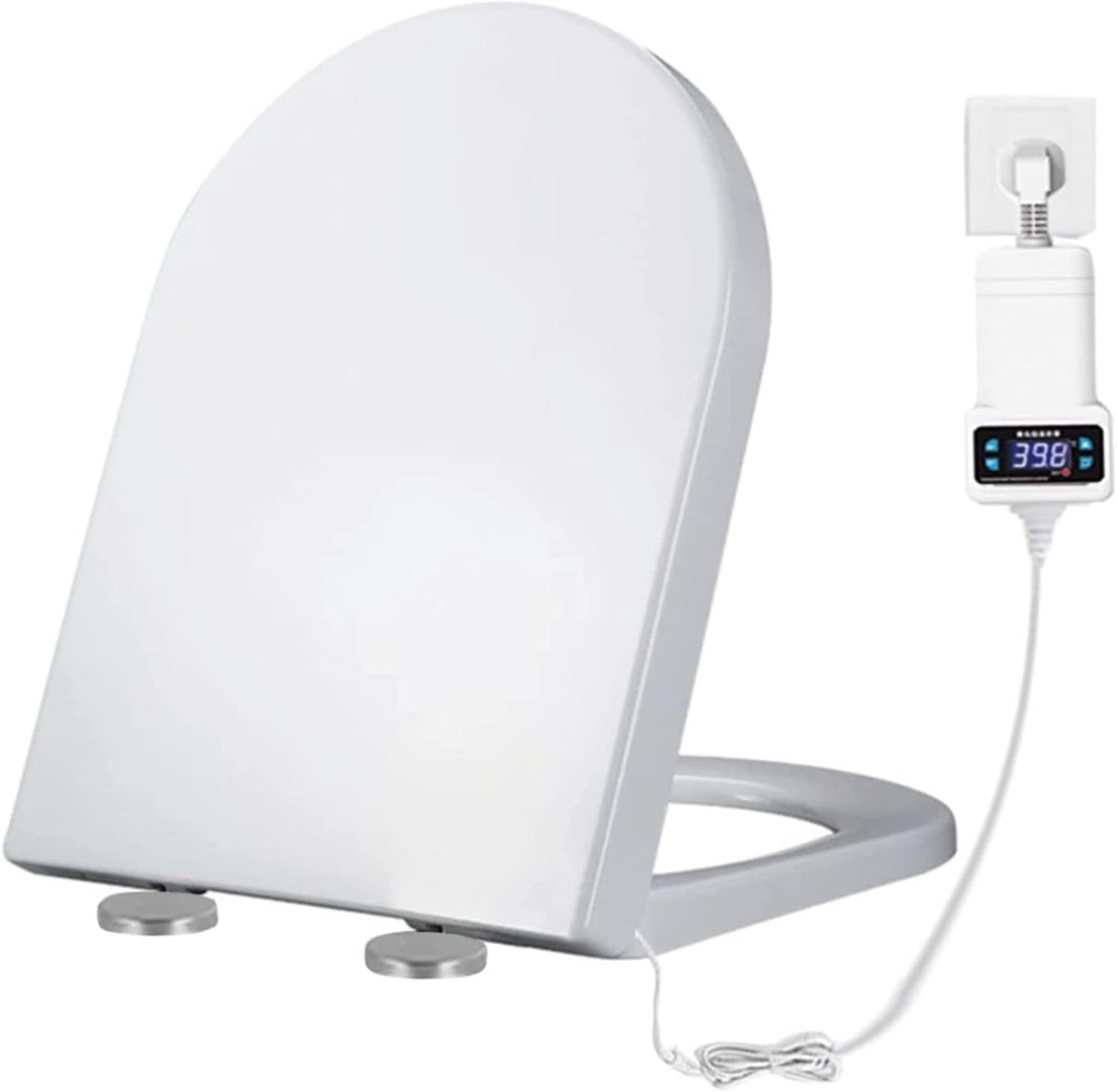 Verwarmd Toiletzitting - Comfort Toilet - Aangenaam Zitten - Temperatuur Instelbaar - Standaard Maat - Wit