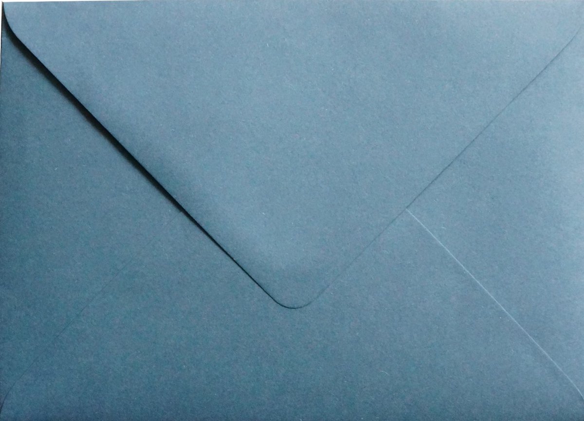 Ecologische blauwe enveloppen A6 - 125 x 175 mm - 25 stuks - NK natgelijmde - 120 gram - Materica - Netuno