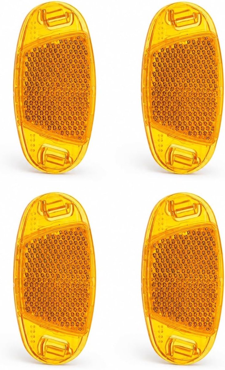 Reflectoren voor fietspaakjes - Gele ABS spaakreflectoren van 8CM voor veiligheid en zichtbaarheid