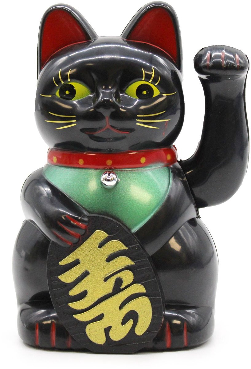 Black Money Cat - 15cm