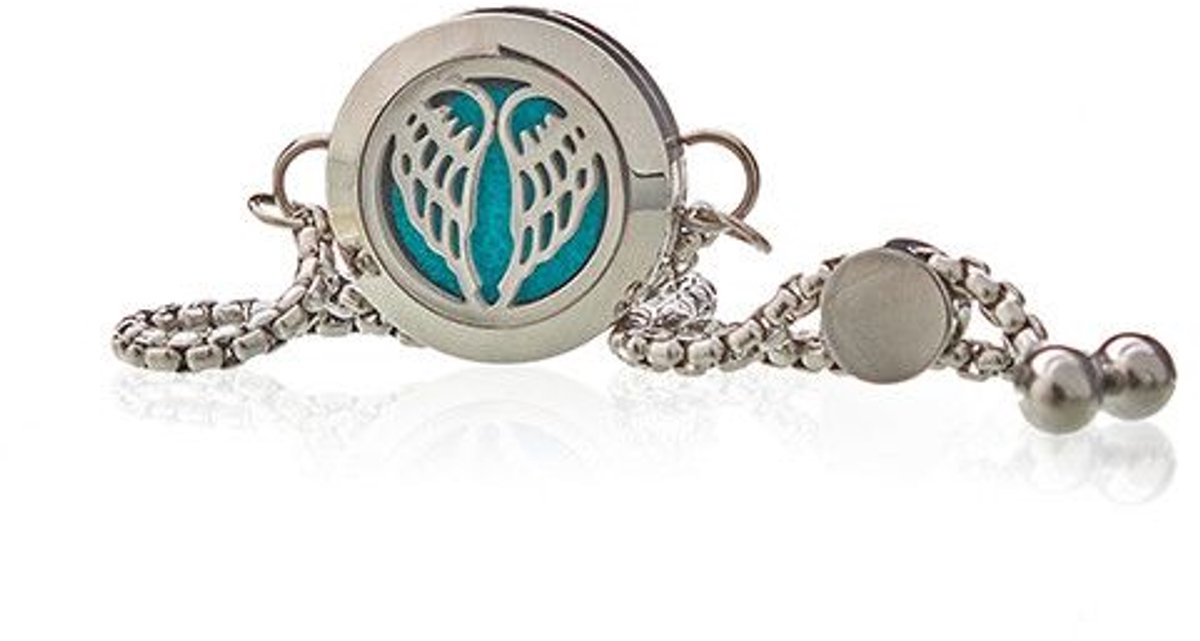 Aromatherapie sieradenarmband - Engelenvleugels - 20 mm
