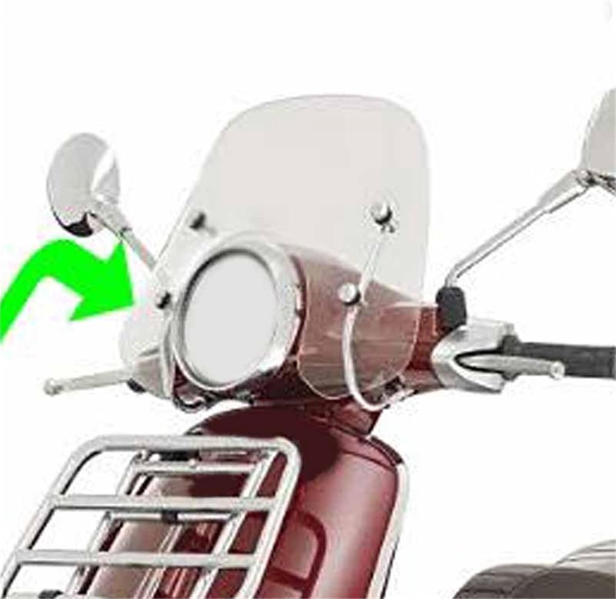 Scooter Windscherm - Flyscreen Deflector - Bescherming Motorrijders - Stevige Hardware - Universele Pasvorm - Veelkleurig