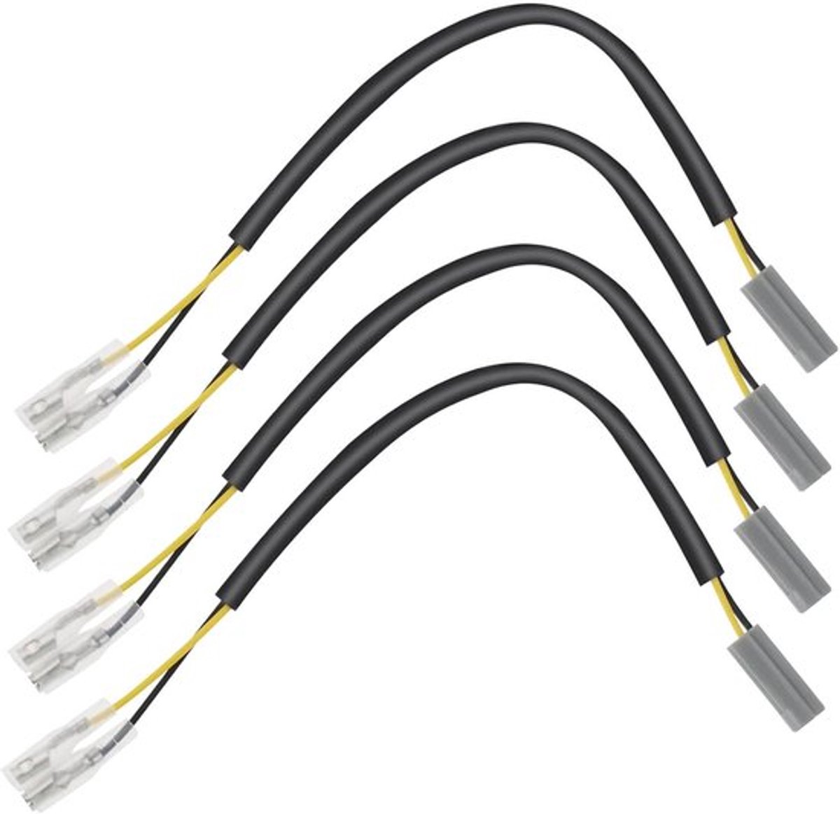 Richtingaanwijzer Motorfiets - Adapter - Yamaha-stekker - Bedradingsadapter - Kabel - Compatibel met - Ca. 22,5 cm - Geschikt voor - Zwart - 4x - Richtingaanwijzer - Motorfiets.