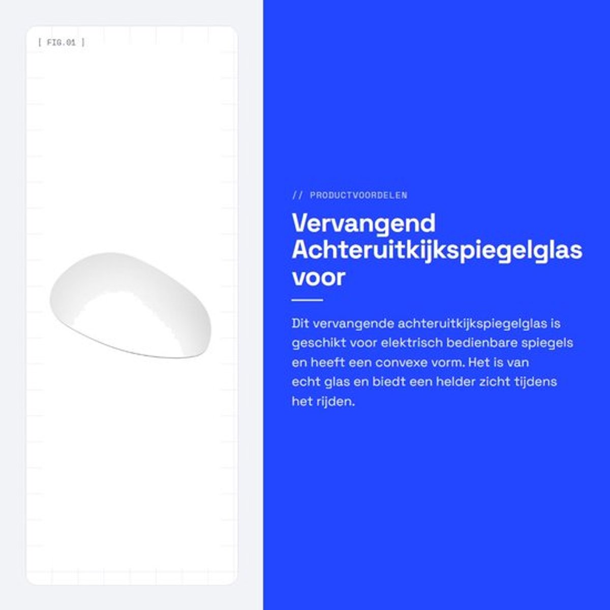 Vervangend Achteruitkijkspiegelglas voor Auto's