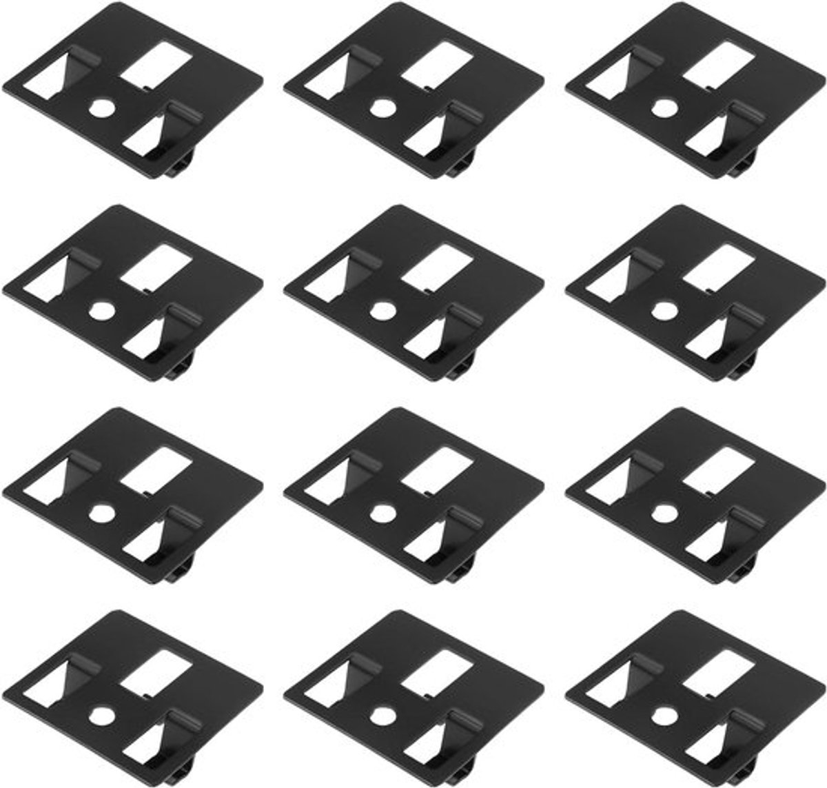 - Terrasplanken Clips - Composiet Bevestiging - Verborgen - Plaat - Metaal - Groeven - 100 stuks - Geschikt voor Composiet Vloeren - 8 mm