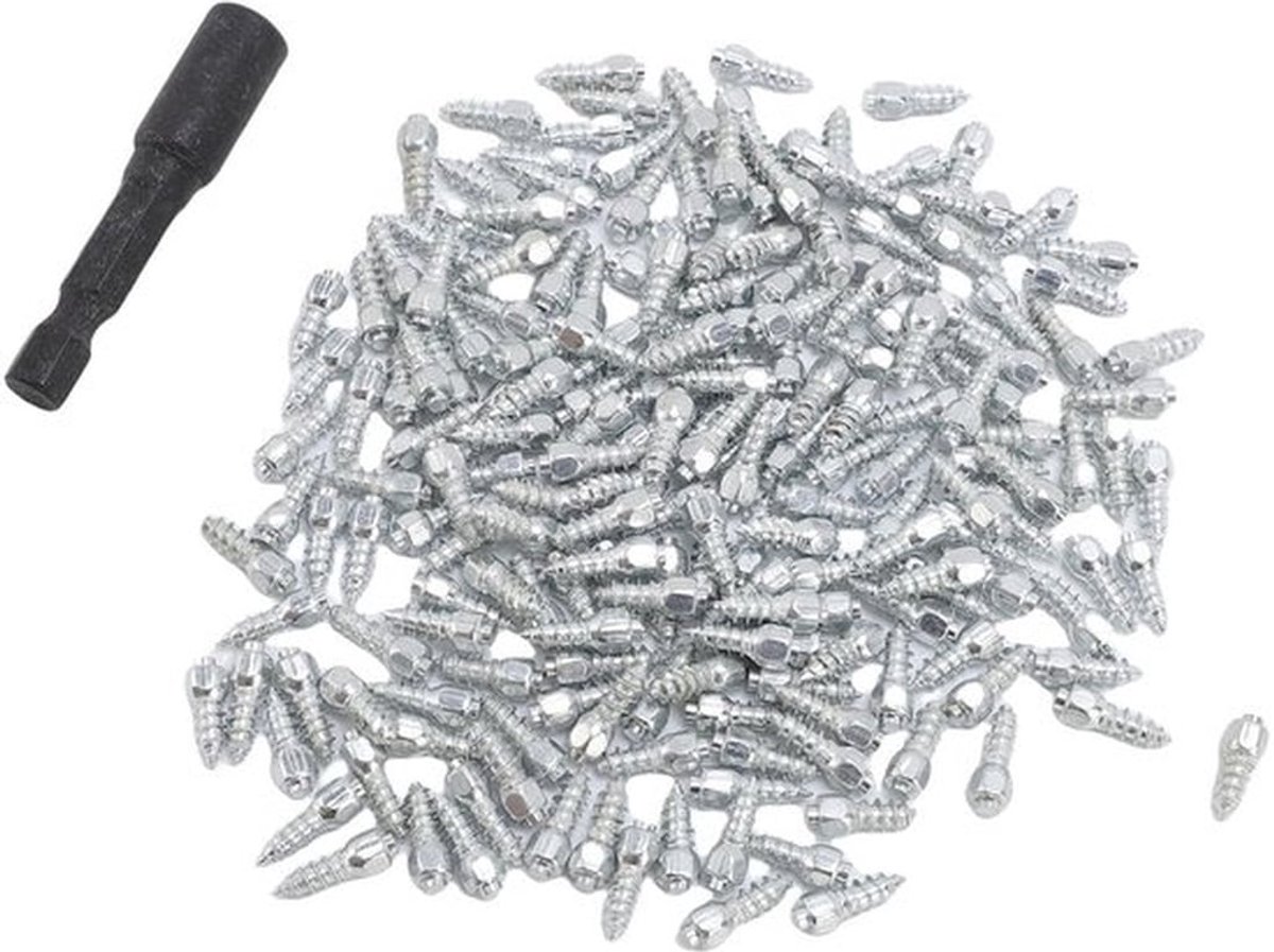 Motorbandnoppen 100 Stuks - 4x12 Mm - Installatiegereedschap - Staal - Voor Terreinvoertuigen/Fietsen/Scooters - Verbeterde Prestaties - Bandenspikes