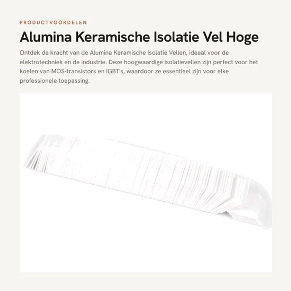 Alumina Keramische Isolatie Vel - Hoge Weerstand - 100 Stuks - 14x20x1mm - Elektrische Isolatie - Cooling Pad - Wit