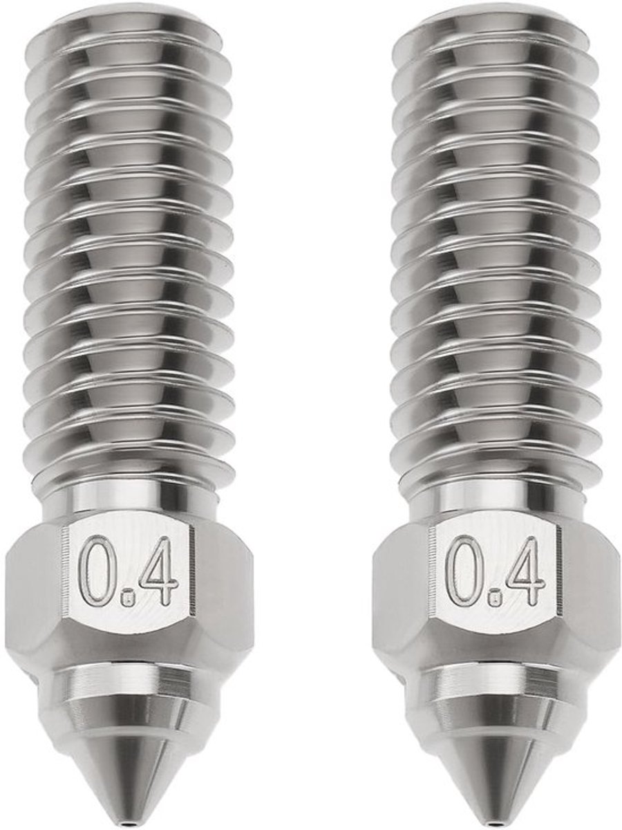 3D-printermondstuk 0,4 mm - 2 Stuks - Chroom-Zirkonium-Koper - Compatibel met Creality K1/K1 MAX - Ender 3 V3 KE/CR-10 SE/CR-M4 - Eenvoudig te installeren - Nozzle
