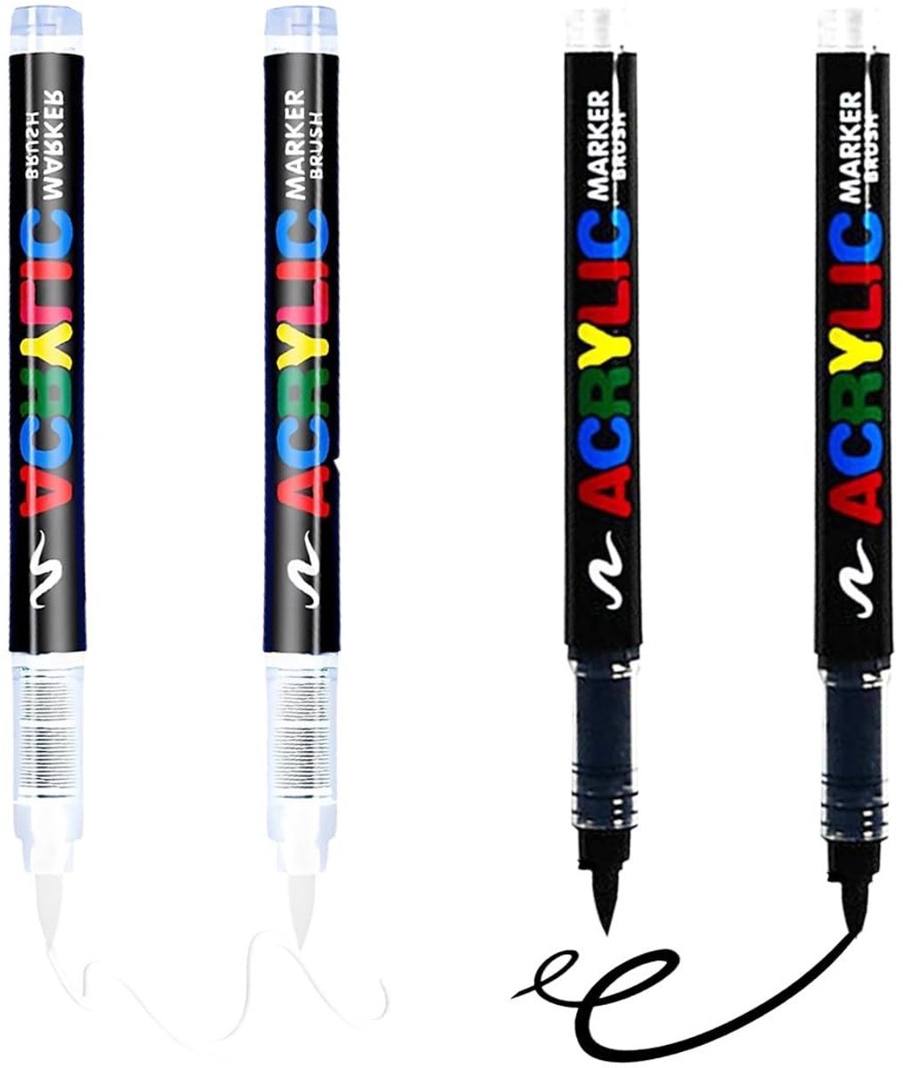 Solidchoice - Set van 4 Permanente Textielmarkers voor Creatieve Projecten