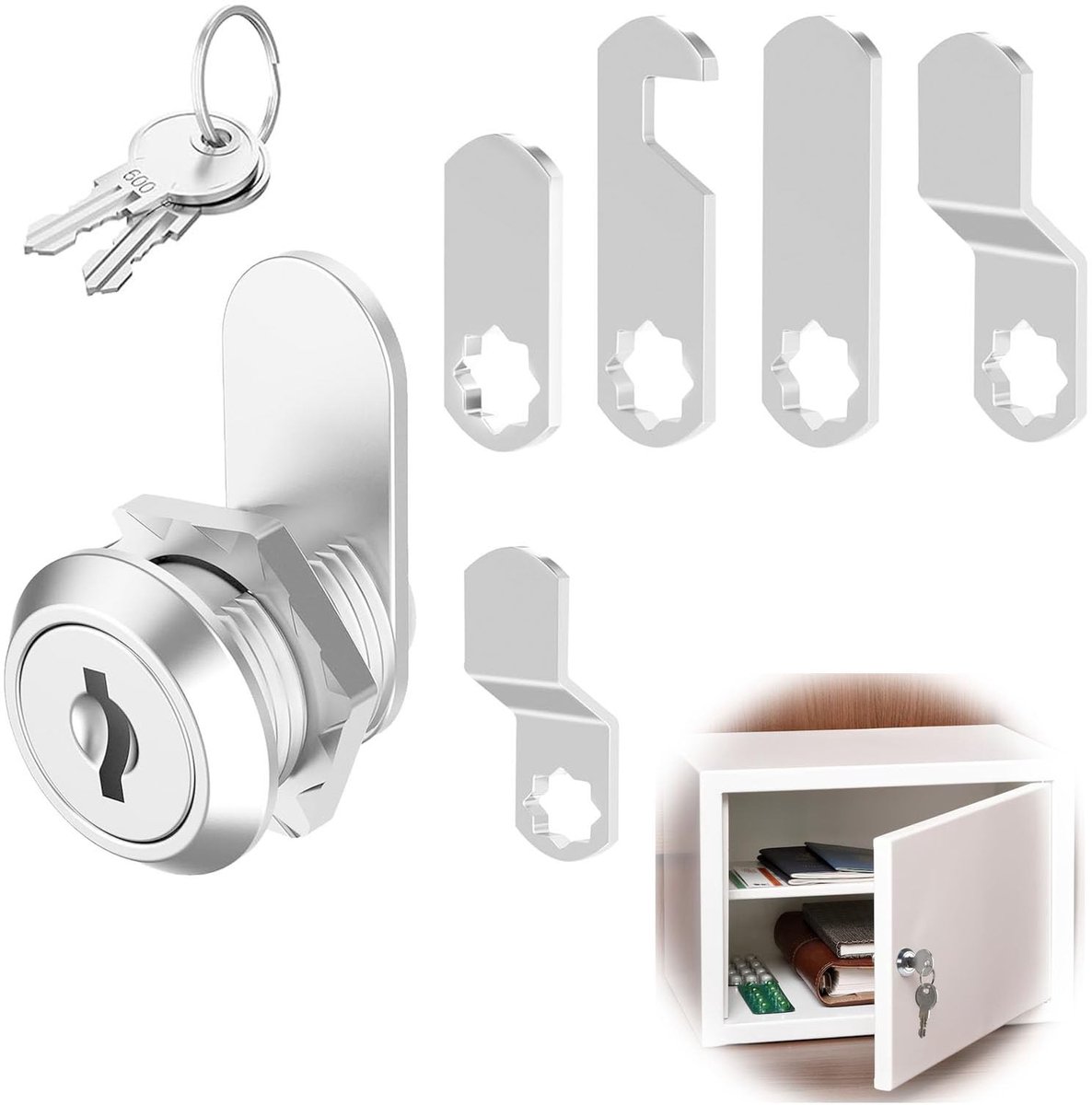Solidchoice - Brievenbus Slot met 4 Sleutels en 5 Slotplaten