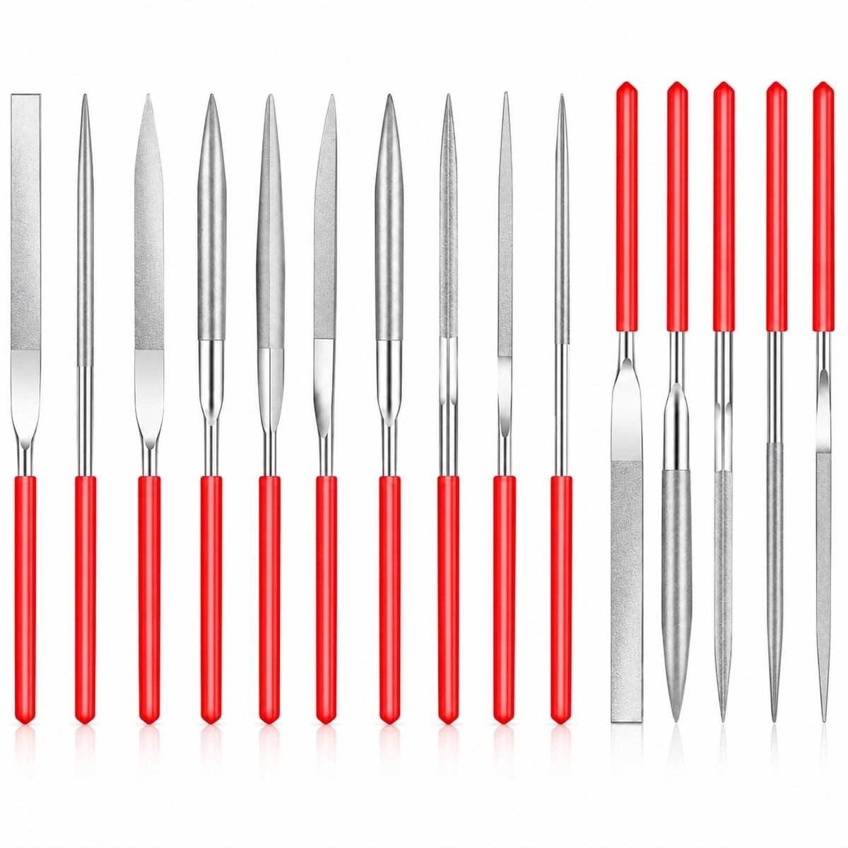 Solidchoice - Set van 15 Mini Diamant Vijlenset voor Precisiewerk