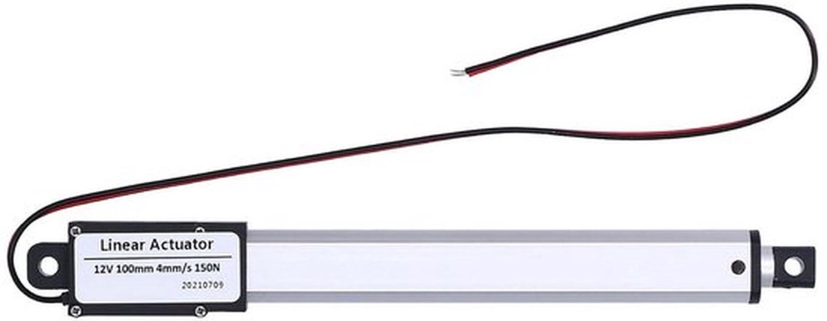 Lineaire Technologie Actuatoren 100 mm - Elektrische Miniatuur Lineaire Actuator 12 V voor Industrie en Landbouw - Laag Geluidsniveau - Interne Eindschakelaar - Beweging - 4 mm - 150 N