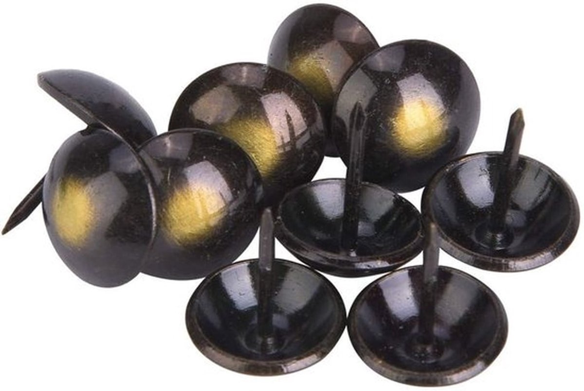 Kopspijkers Premium Kwaliteit - Bekleding Spijkers - Retro Ronde Kop - Antieke Duim Tack - 10 Stuks - IJzer Metalen Pin - Decoratieve Spijkers