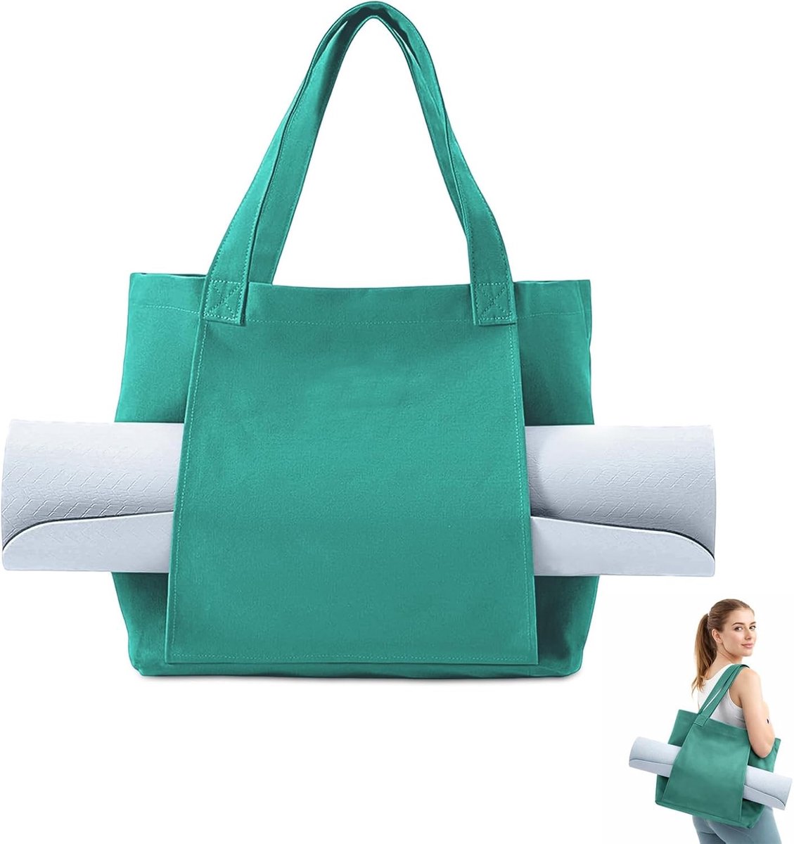 Grote Yoga Tas voor Mat en Accessoires, Lichtgewicht Sporttas voor Vrouwen, Ideaal voor Pilates en Fitness