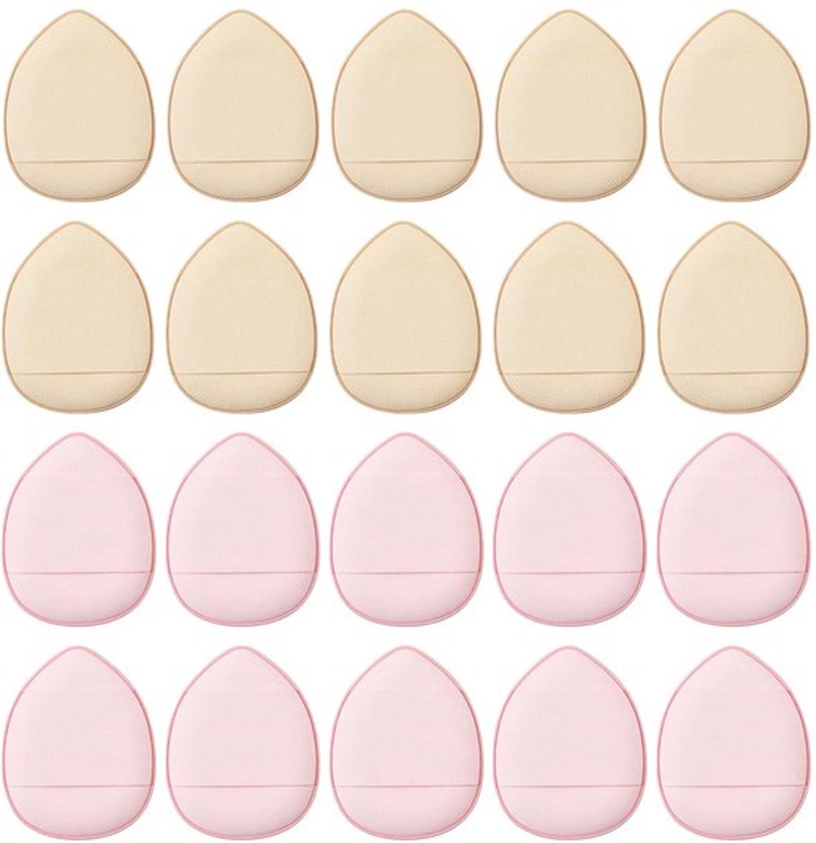Make-up Gereedschappen - 20 stuks mini make-up spons - zachte spons - draagbare beauty-accessoires - compact ontwerp - geschikt voor cosmetica