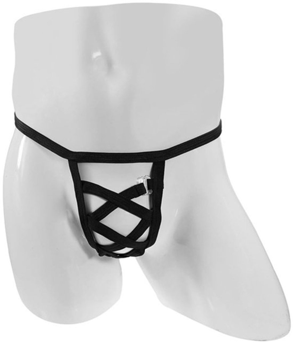 Tanga Slip Heren Ademend - Ondergoed - Lage Taille - Meervoudige Gekruiste Bandjes - 100% Polyester - Ideaal Cadeau - Herenondergoed