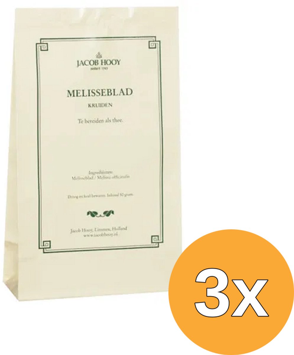 3x Jacob Hooy Melisseblad (50 gr)