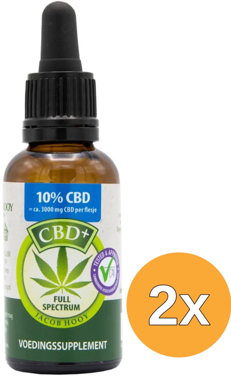 2x Jacob Hooy CBD Olie 10% (30 ml)