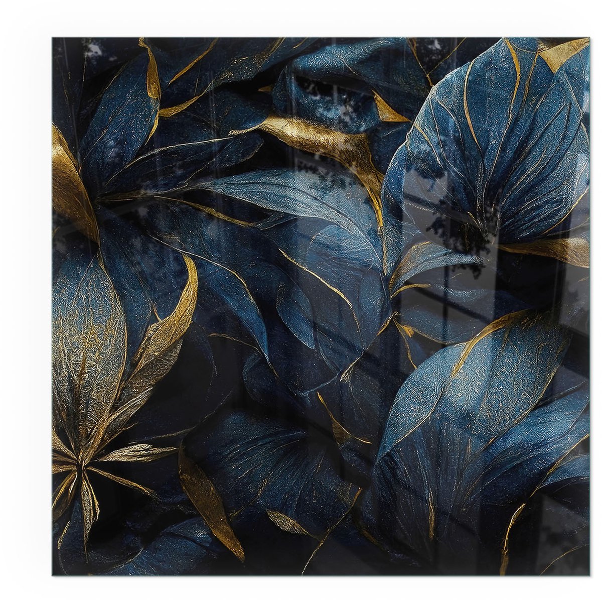ArtPrintCavePlaat voor onder kachel - 60x60cm - Vloerplaat voor houtkachel - Kachel vloerplaat Donkerblauw - Vloerplaat openhaard