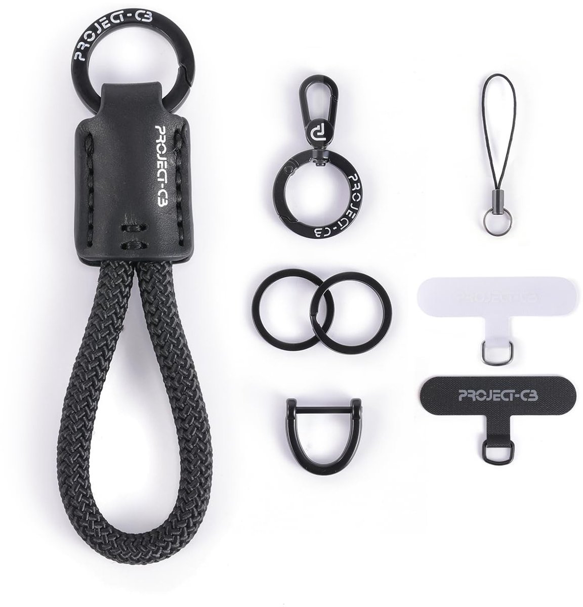 Solidchoice - Multifunctionele Telefoon Charm met Nylon Koord