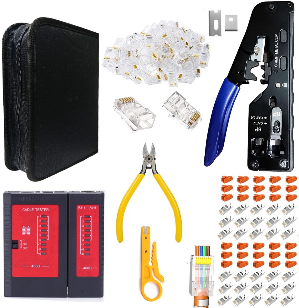 Solidchoice - Professionele Netwerk Crimping Toolset met RJ45 en RJ11