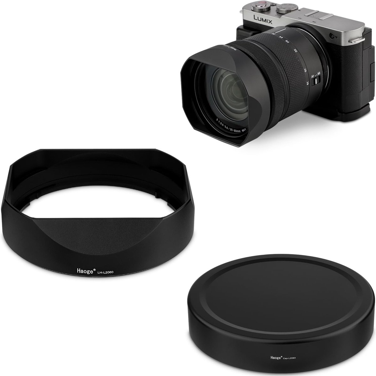 Solidchoice - Square Metal Lens Hood voor Panasonic LUMIX S 20-60mm Lens