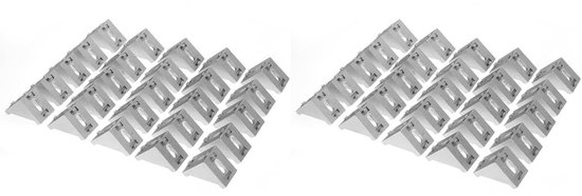 Hoekbeugels Aluminium 50 Stuks - Stevige Montage voor Deuren/Ramen/Meubels - Duurzame Hoekbeschermer - Eenvoudige Installatie - Lichtgewicht 707g - Hoekverbindingen