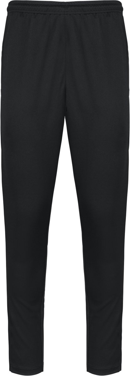 Sportbroek Heren – Trainingsbroek met Ritszakken – Joggingbroek Slim Fit – 100% Polyester – Zwart – XS
