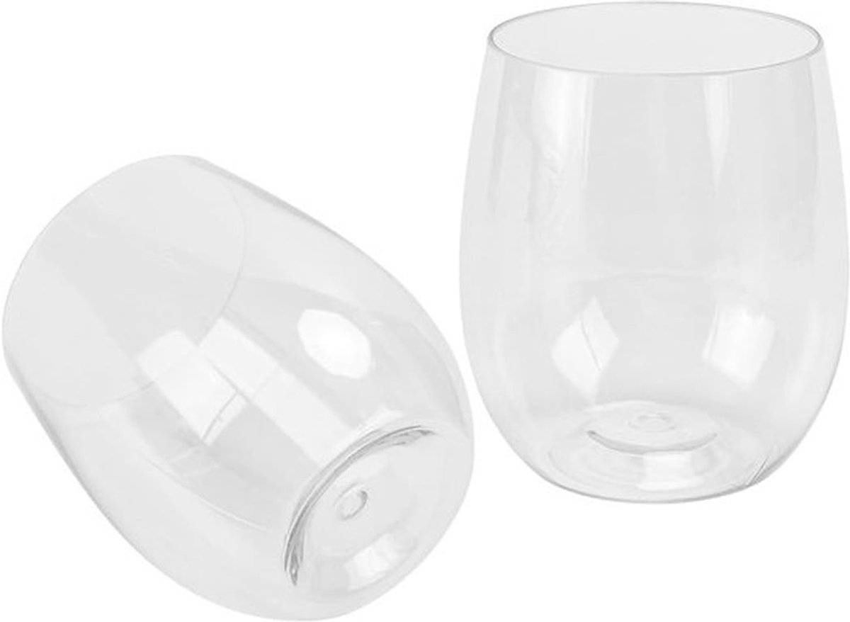 16 Stuks 350ml Herbruikbare Plastic Wijnglazen, Schokbestendige Duidelijke Bekers voor Feesten, Bruiloften en Buitenevenementen