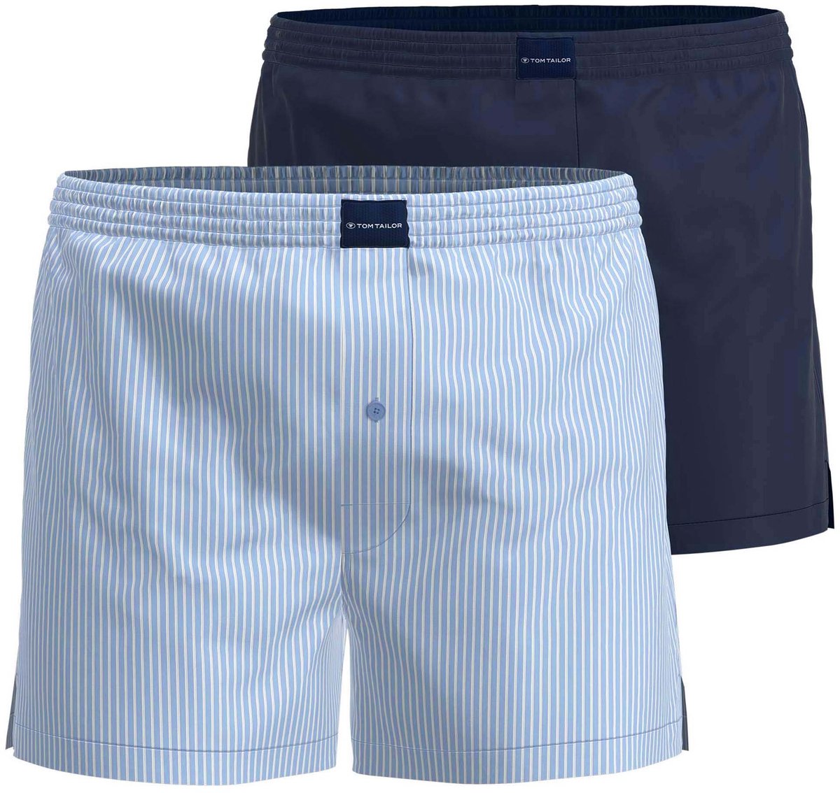 Tom Tailor - Boxershorts met streepmotief in een set van 2 - Maat XXL - blue-light-stripe