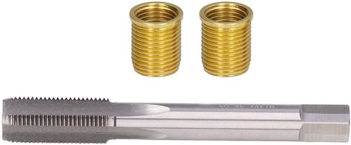 Reparatieset Professioneel - Schroefdraadgereedschap - Bougiedraad Reparatie - Roestvrij Staal - Inzetstukken M12 x 1,25 - Hoge Snelheid Stalen Kraan - Schroefdraadreparatie