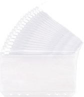 A5 Ritszakjes - 18 Stuks - Waterdicht - PVC - Mappen Binders Voor 6-Rings Mappen - Huis, Kantoor & School Organisatie - Papierwerk, Document, Recept & Envelop Map - 21×15cm - Transparant