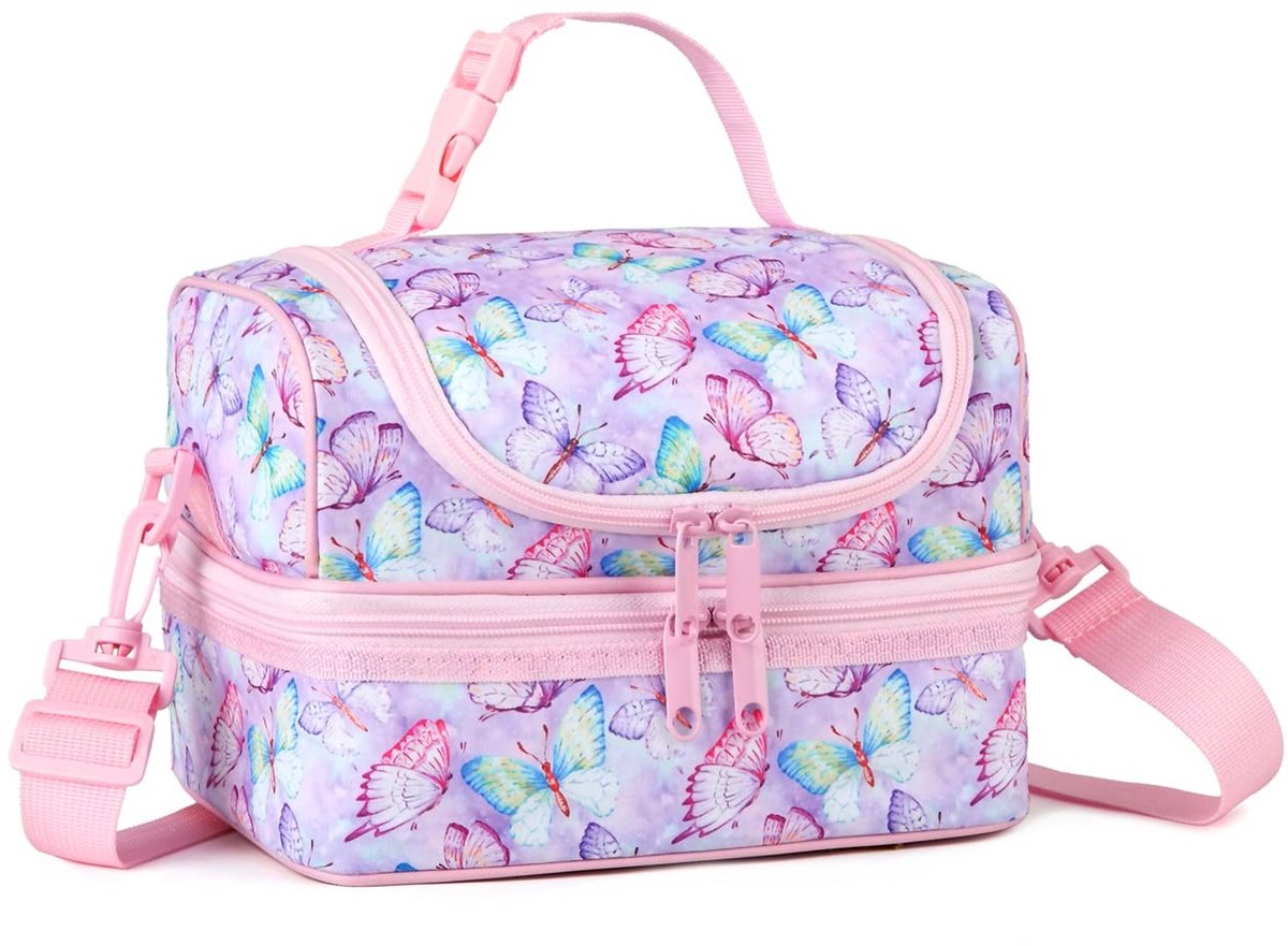 Solidchoice - Meisjes Koeltas met Scheidingsvakken voor School en Picknick