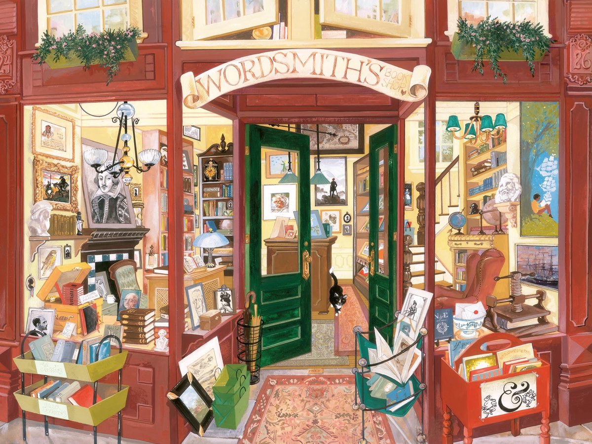 Solidchoice - 1500-Delige 2D Puzzel met Boekwinkel Thema