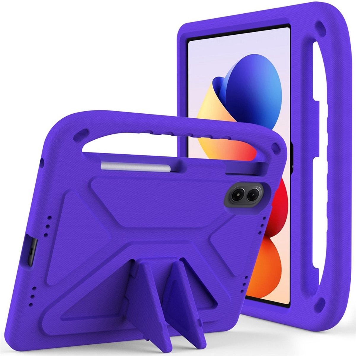 Coverup Tablethoes geschikt voor Xiaomi Redmi Pad 2 Pro Hoesje - ShockProof Kids Case - Paars