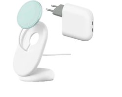 Originele Google PixelSnap 25W Qi2 Draadloze Oplader met Pixel Flex 67W Wit