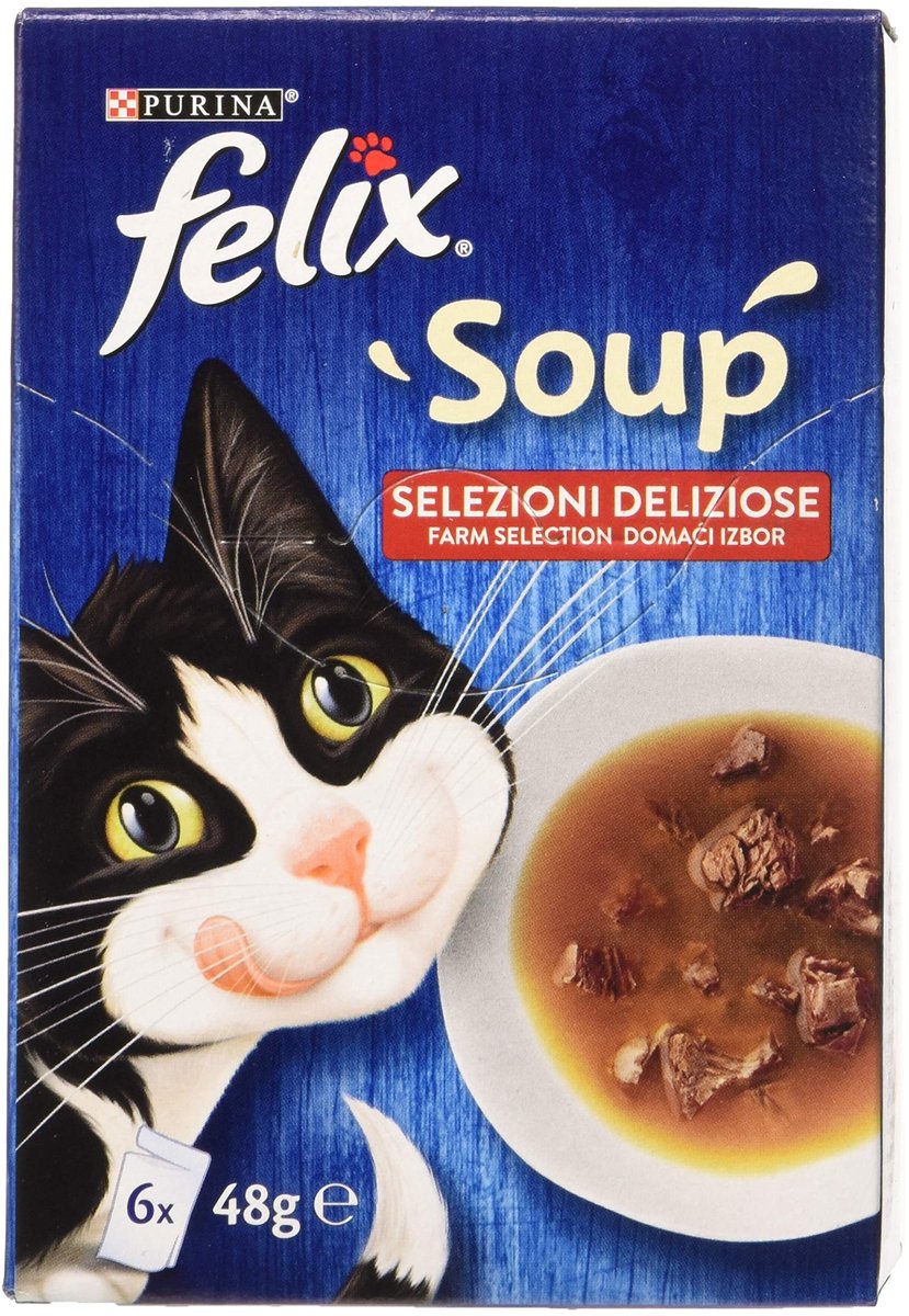 Solidchoice - Soep voor Katten met Rundvlees, Kip en Lam, 48 Zakjes