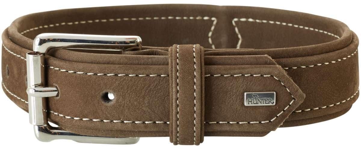 Solidchoice - Robuuste Nubuck Leer Hondenhalsband, Zacht en Duurzaam, Maat 55