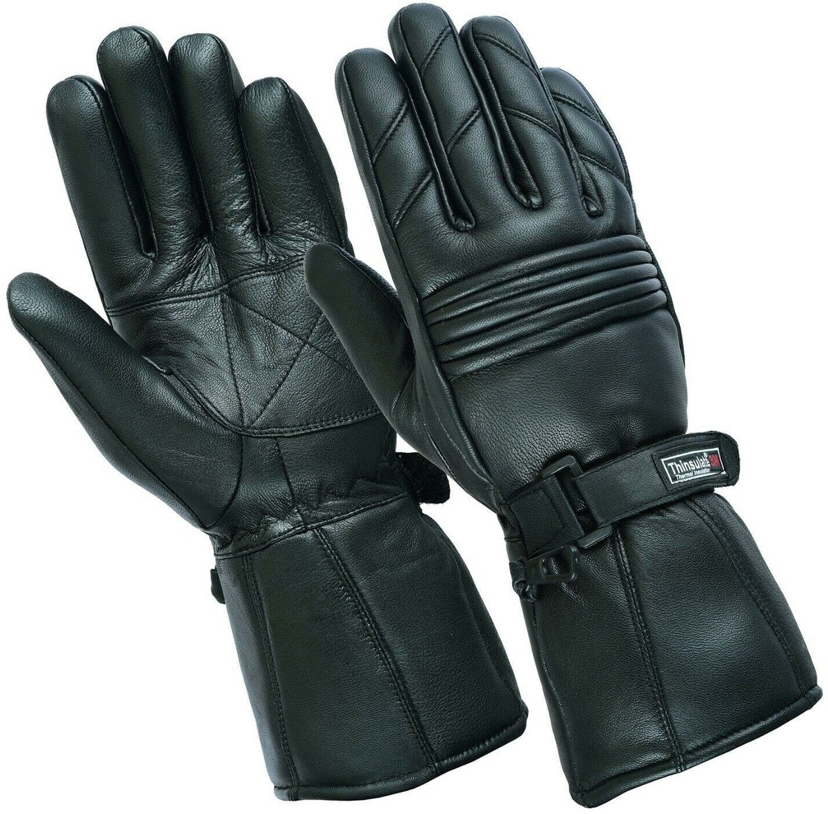Solidchoice - Thermo-Handschchoenen van Leer voor Motorrijders