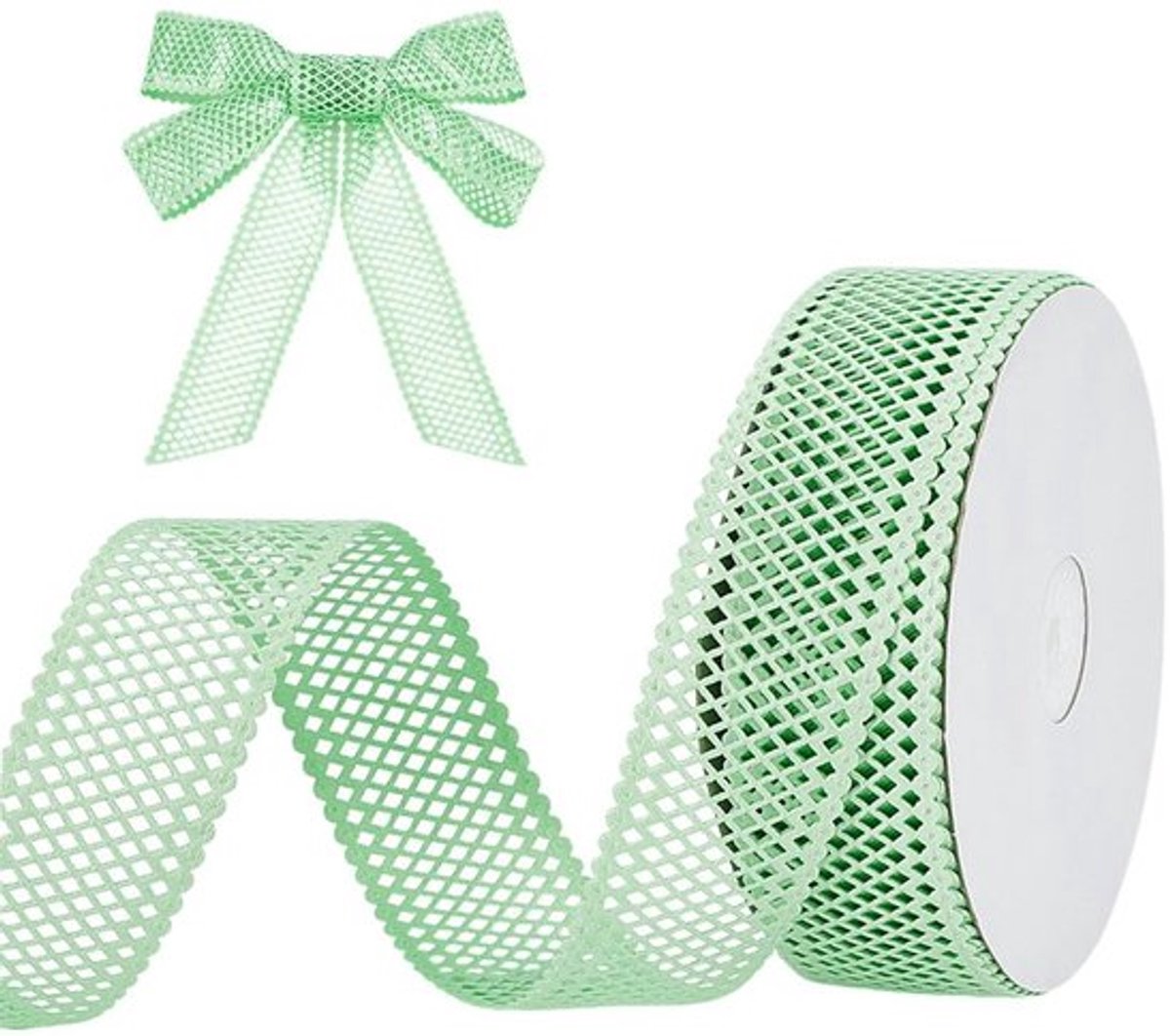 Roosterlint 18,3 m - Decoratief Lint 38 mm - Polyester Kantlint - Geschenkverpakking - Buitendecoratie - DIY Projecten - Decoratielint