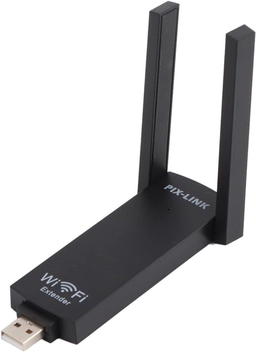 WiFi-signaalversterker, draagbaar, voor buiten, met dubbele antenne, USB-aansluiting, bereik van 300 meter, draadloze repeater AP