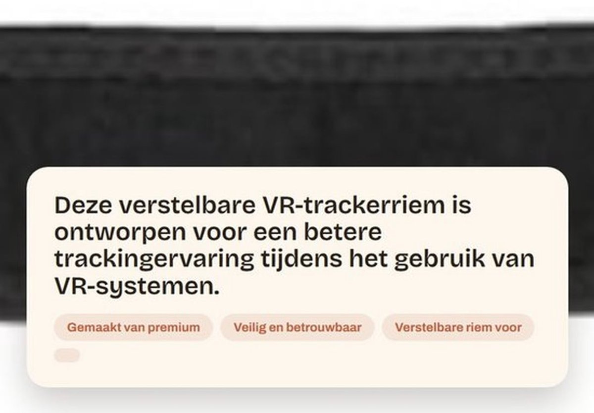 Trackerriem Premium Stof - Verstelbare Riem - Handriemen - Ademend Ontwerp - Veilig en Betrouwbaar - Zachte SBR-laag - VR-riem