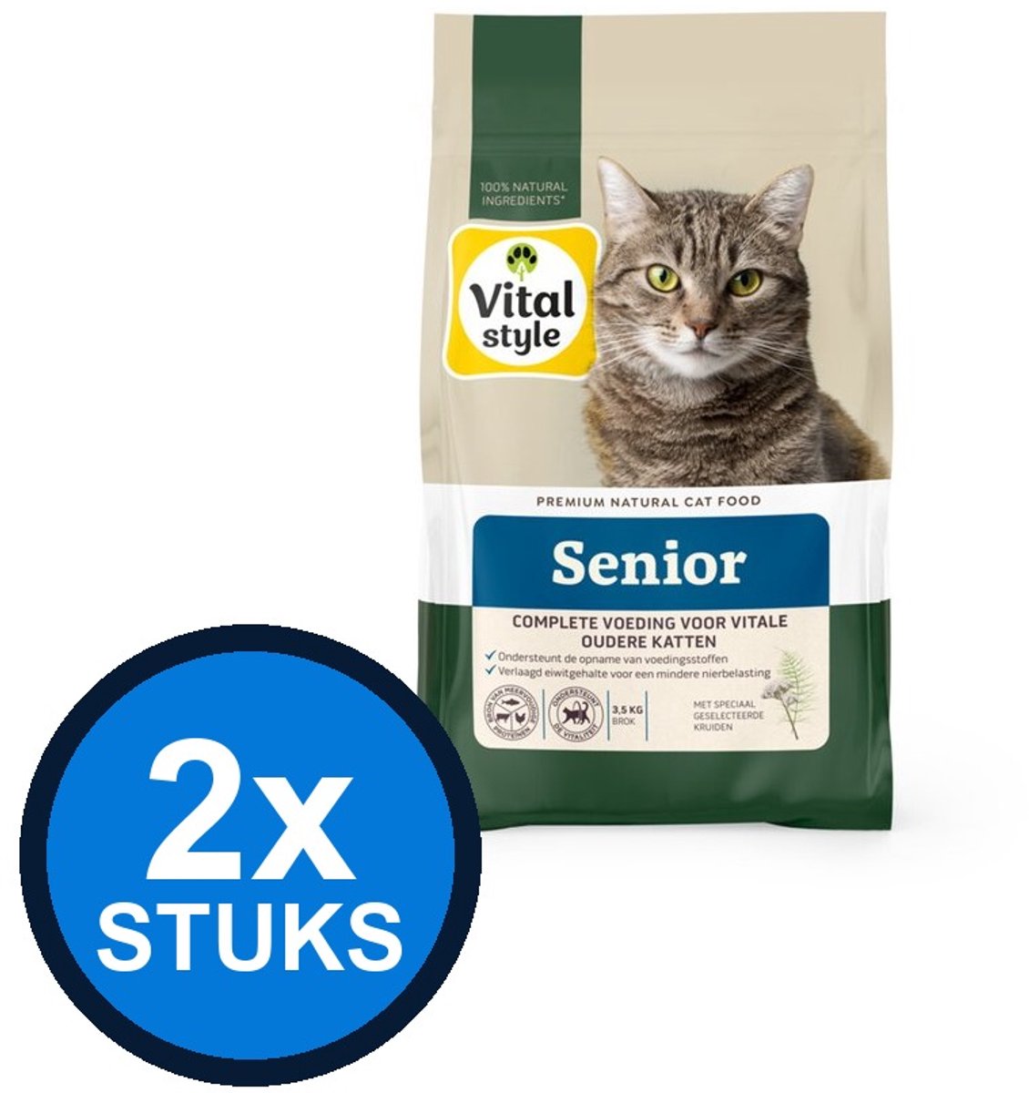 VITALstyle VITALstyle Kat Senior - Kattenvoer - 1,5kg