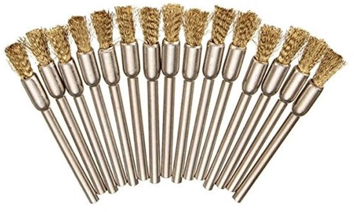 Wielborstels 45-delige set - Roestvrij staal - Diameter 25/10/5 mm - Duurzaam - Polijstaccessoires - Voor draaiend gereedschap - Borstelset