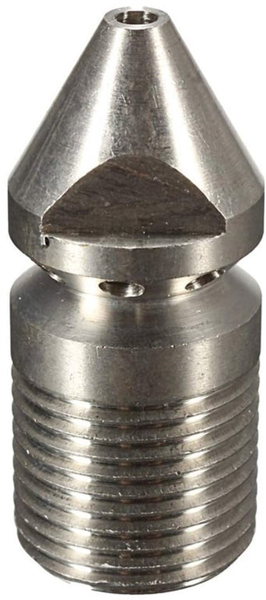 Hogedrukreiniger Mondstuk - Roestvrijstalen Reinigingssproeier - Roterende Pijp - 1/4" Mannelijk - 4 Jets - Werkdruk 250 Bar