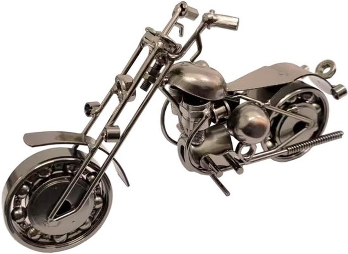 Motorfiets Ornament Retro Vintage - Steampunk Decoratie - Handgemaakt Model - Verzamelobject - Uniek Geschenk - Hoogwaardige Materialen
